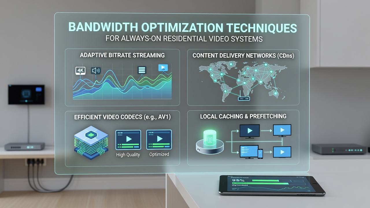 Bandwidth Optimization Techniques for Always-On Residential Video Systems